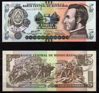Honduras 5 Lempiras 2016 UNC P.98
