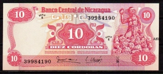 Nikaragua 10 Cordobas 1979 UNC P.134