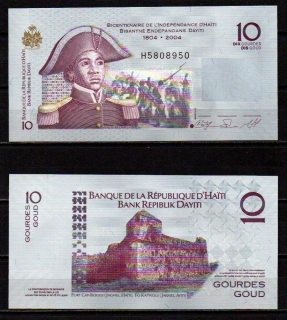Haiti 10 Gourdes 2010 UNC P.272
